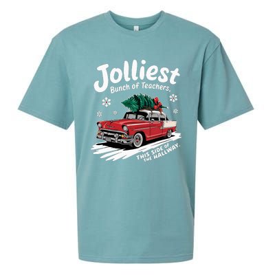 Jolliest Bunch Of Teachers This Side Of The Hallway Sueded Cloud Jersey T-Shirt