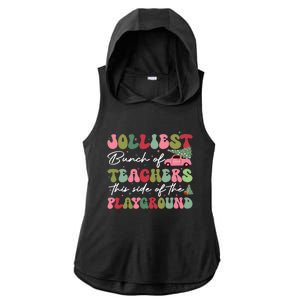 Jolliest Bunch Of Teachers This Side Of The Playground Ladies PosiCharge Tri-Blend Wicking Draft Hoodie Tank