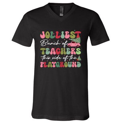 Jolliest Bunch Of Teachers This Side Of The Playground V-Neck T-Shirt