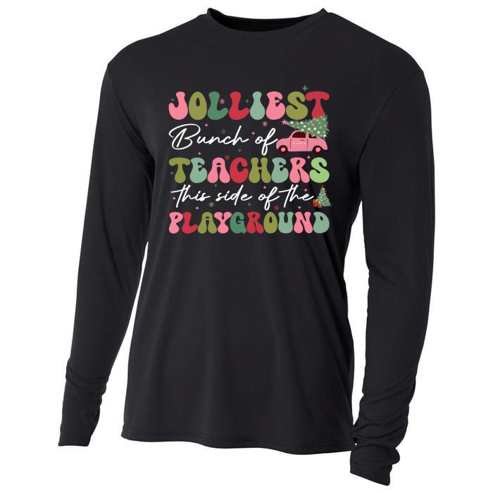 Jolliest Bunch Of Teachers This Side Of The Playground Cooling Performance Long Sleeve Crew