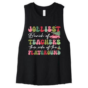 Jolliest Bunch Of Teachers This Side Of The Playground Women's Racerback Cropped Tank