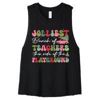 Jolliest Bunch Of Teachers This Side Of The Playground Women's Racerback Cropped Tank