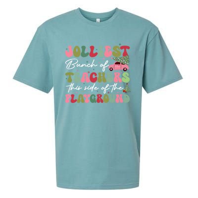 Jolliest Bunch Of Teachers This Side Of The Playground Sueded Cloud Jersey T-Shirt