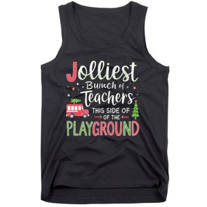 Jolliest Bunch Of Teachers This Side Of The Playground Xmas Tank Top