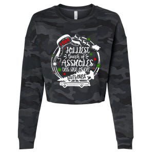 Jolliest Bunch Of Assholes This Side Of The Nut House Xmas  Cropped Pullover Crew