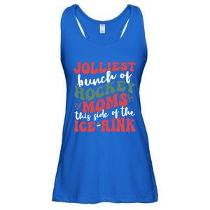 Jolliest Bunch Of Hockey Moms This Side Of The Ice Christmas Great Gift Ladies Essential Flowy Tank