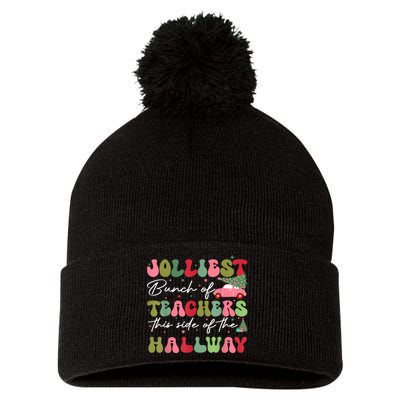 Jolliest Bunch Of Teachers This Side Of The Hallway Pom Pom 12in Knit Beanie