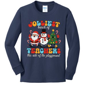 Jolliest Bunch Of Teachers This Side Of The Playground Xmas Kids Long Sleeve Shirt