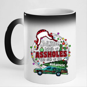 Jolliest Bunch Of Assholes This Side Of The Nut House 11oz Black Color Changing Mug