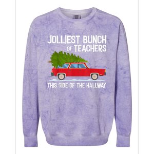 Jolliest Bunch Of Teachers This Side Of The Hallway Colorblast Crewneck Sweatshirt