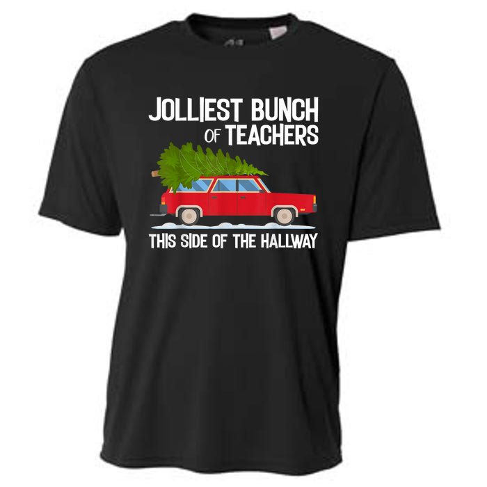 Jolliest Bunch Of Teachers This Side Of The Hallway Cooling Performance Crew T-Shirt