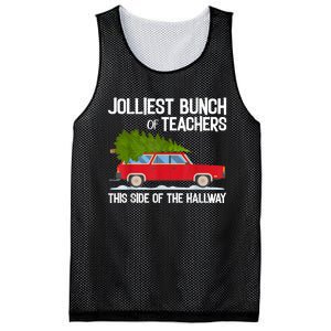 Jolliest Bunch Of Teachers This Side Of The Hallway Mesh Reversible Basketball Jersey Tank