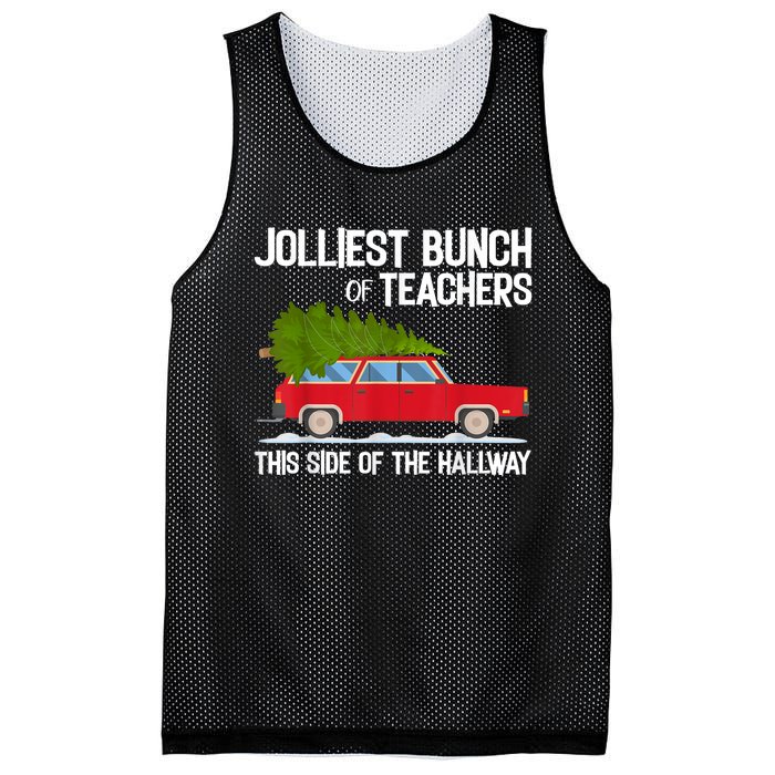 Jolliest Bunch Of Teachers This Side Of The Hallway Mesh Reversible Basketball Jersey Tank