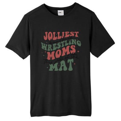 Jolliest Bunch Of Wrestling Moms This Side Of The Mat Xmas Tall Fusion ChromaSoft Performance T-Shirt