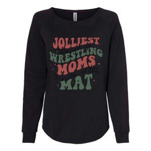 Jolliest Bunch Of Wrestling Moms This Side Of The Mat Xmas Womens California Wash Sweatshirt