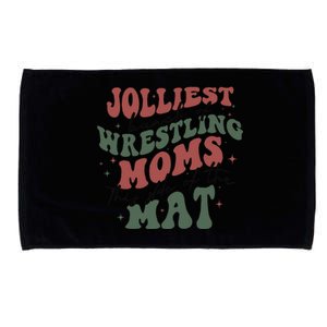 Jolliest Bunch Of Wrestling Moms This Side Of The Mat Xmas Microfiber Hand Towel