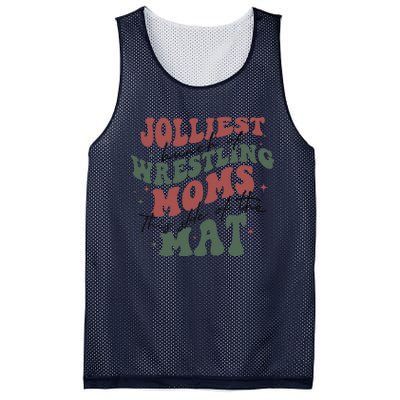 Jolliest Bunch Of Wrestling Moms This Side Of The Mat Xmas Mesh Reversible Basketball Jersey Tank