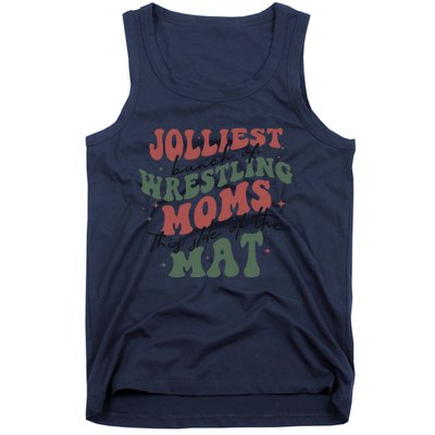 Jolliest Bunch Of Wrestling Moms This Side Of The Mat Xmas Tank Top