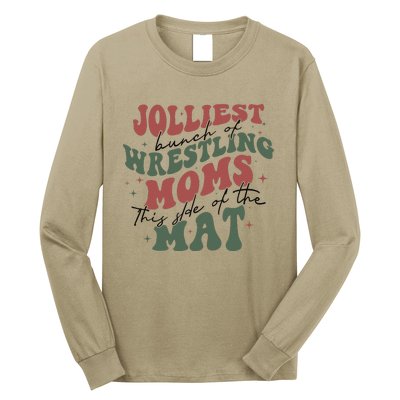 Jolliest Bunch Of Wrestling Moms This Side Of The Mat Xmas Long Sleeve Shirt