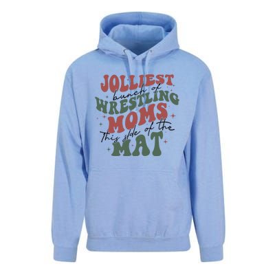 Jolliest Bunch Of Wrestling Moms This Side Of The Mat Xmas Unisex Surf Hoodie