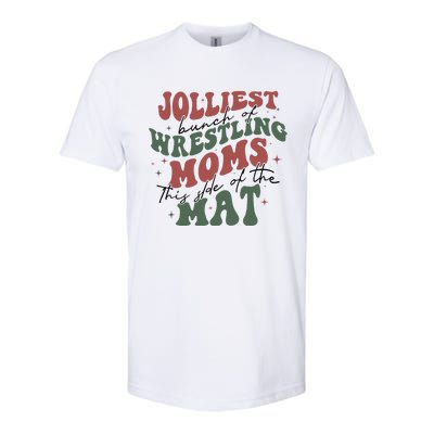 Jolliest Bunch Of Wrestling Moms This Side Of The Mat Xmas Softstyle® CVC T-Shirt