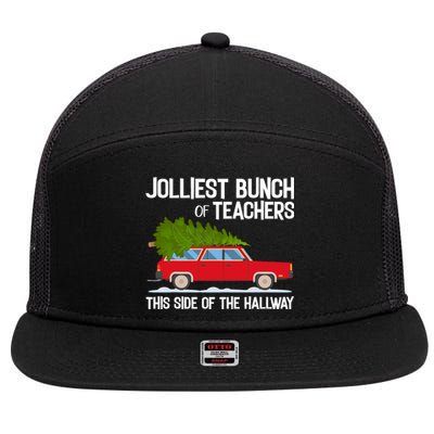 Jolliest Bunch Of Teachers This Side Of The Hallway 7 Panel Mesh Trucker Snapback Hat