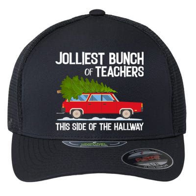 Jolliest Bunch Of Teachers This Side Of The Hallway Flexfit Unipanel Trucker Cap