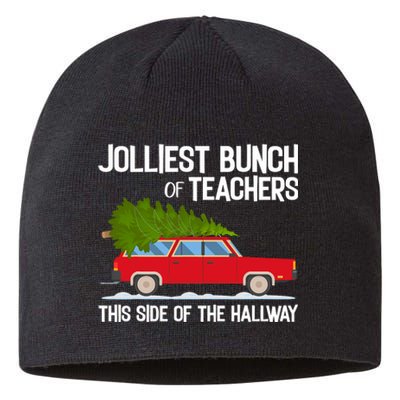 Jolliest Bunch Of Teachers This Side Of The Hallway Sustainable Beanie