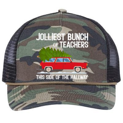 Jolliest Bunch Of Teachers This Side Of The Hallway Retro Rope Trucker Hat Cap