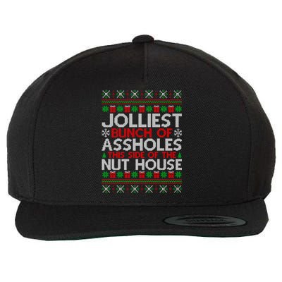 Jolliest Bunch Of Assholes This Side Of The Nut House Long Sleeve Wool Snapback Cap