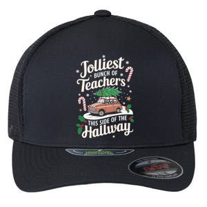 Jolliest Bunch Of Teachers This Side Of The Hallway Xmas Flexfit Unipanel Trucker Cap