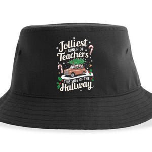 Jolliest Bunch Of Teachers This Side Of The Hallway Xmas Sustainable Bucket Hat