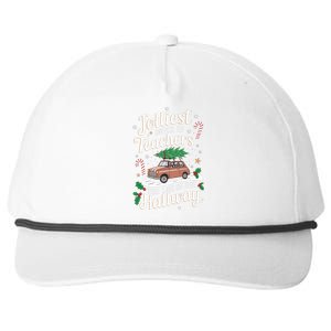 Jolliest Bunch Of Teachers This Side Of The Hallway Xmas Snapback Five-Panel Rope Hat