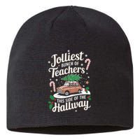 Jolliest Bunch Of Teachers This Side Of The Hallway Xmas Sustainable Beanie