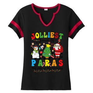 Jolliest Bunch Of Paras This Side Of The Hallway Xmas Ladies Halftime Notch Neck Tee