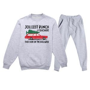 Jolliest Bunch Of Teachers This Side Of The Hallway Premium Crewneck Sweatsuit Set