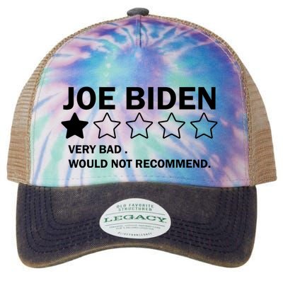 Joe Biden One Star Review Very Bad Would Not Recommend Legacy Tie Dye Trucker Hat