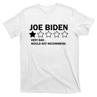 Joe Biden One Star Review Very Bad Would Not Recommend T-Shirt