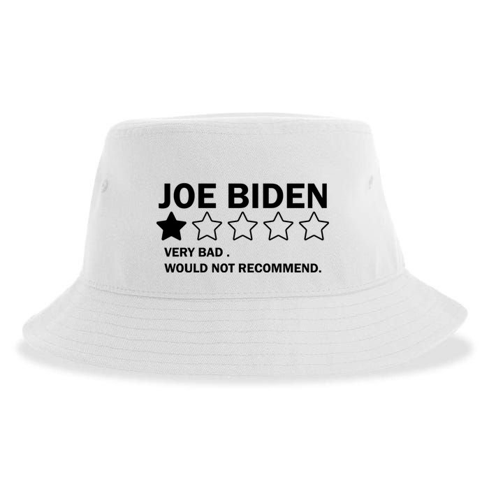 Joe Biden One Star Review Very Bad Would Not Recommend Sustainable Bucket Hat