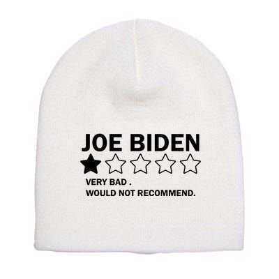 Joe Biden One Star Review Very Bad Would Not Recommend Short Acrylic Beanie
