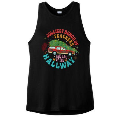 Jolliest Bunch Of Teachers This Side Of The Hallway Ladies PosiCharge Tri-Blend Wicking Tank