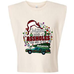 Jolliest Bunch Of Assholes This Side Of The Nut House Garment-Dyed Women's Muscle Tee