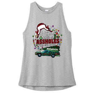 Jolliest Bunch Of Assholes This Side Of The Nut House Ladies PosiCharge Tri-Blend Wicking Tank