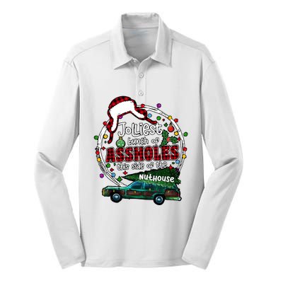 Jolliest Bunch Of Assholes This Side Of The Nut House Silk Touch Performance Long Sleeve Polo