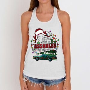 Jolliest Bunch Of Assholes This Side Of The Nut House Women's Knotted Racerback Tank