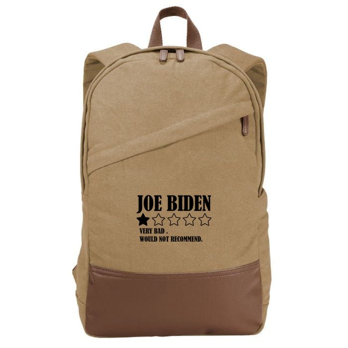 Joe Biden One Star Review Very Bad Would Not Recommend Cotton Canvas Backpack