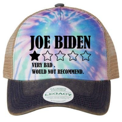 Joe Biden One Star Review Very Bad Would Not Recommend Legacy Tie Dye Trucker Hat