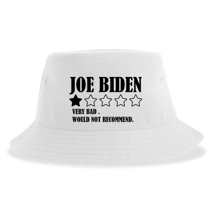 Joe Biden One Star Review Very Bad Would Not Recommend Sustainable Bucket Hat