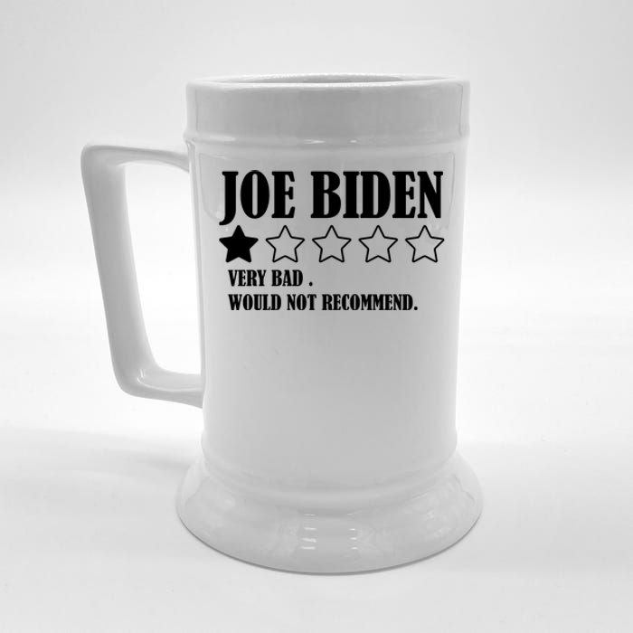 Joe Biden One Star Review Very Bad Would Not Recommend Beer Stein