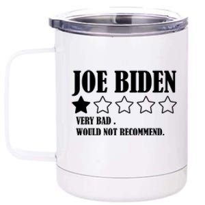 Joe Biden One Star Review Very Bad Would Not Recommend 12 oz Stainless Steel Tumbler Cup